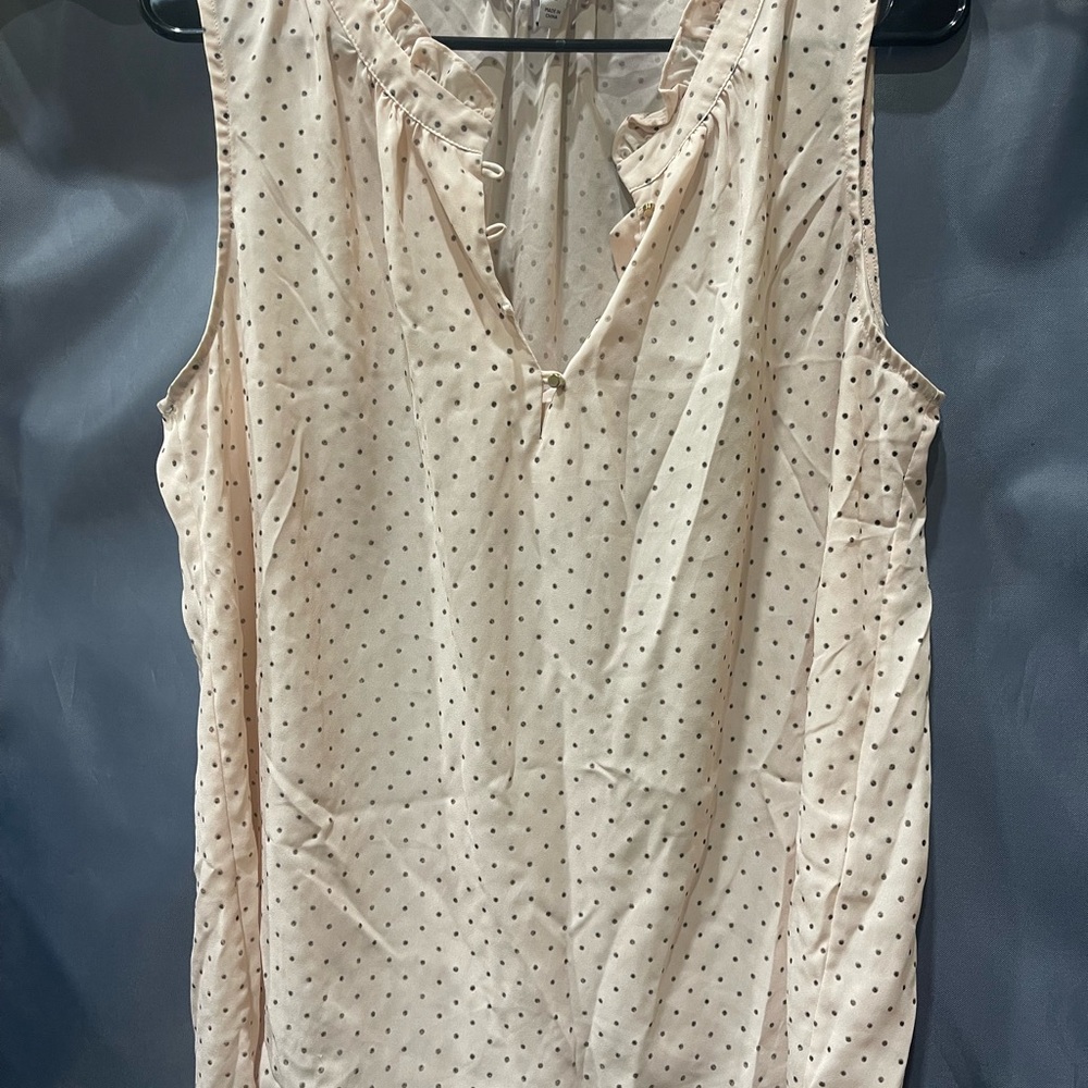 41 Hawthorn Ruffle Trim Polka Dot Blouse - Cream